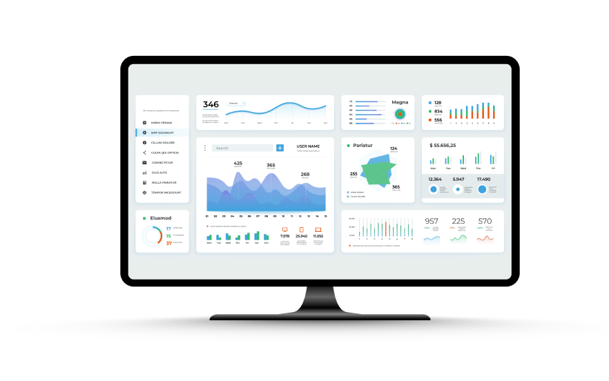 Effectv TV advertising campaign reporting dashboard on monitor screen